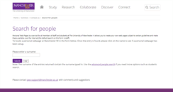Desktop Screenshot of personalpages.manchester.ac.uk