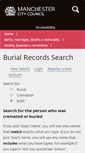 Mobile Screenshot of burialrecords.manchester.gov.uk