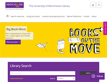 Tablet Screenshot of library.manchester.ac.uk