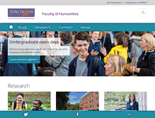 Tablet Screenshot of humanities.manchester.ac.uk