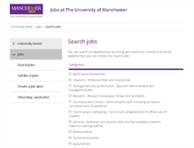 Tablet Screenshot of jobs.manchester.ac.uk